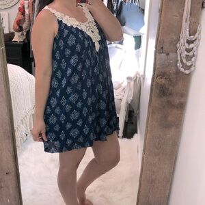 Onetheland small blue floral summer shift dress